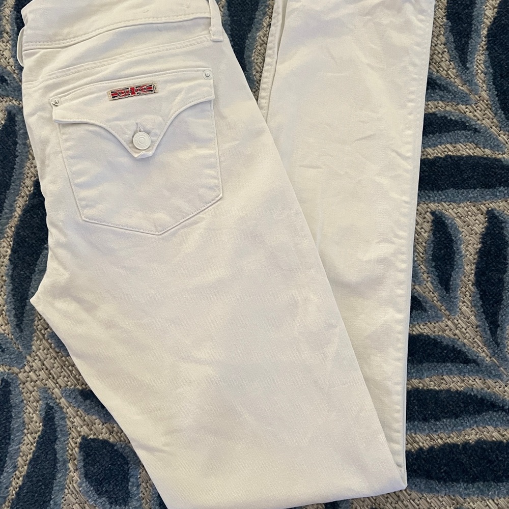 Hudson White Collin Skinny Jeans Flap Pocket Pants. Woman’s Size 29